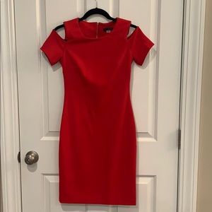 Tommy Hilfiger cold shoulder red dress